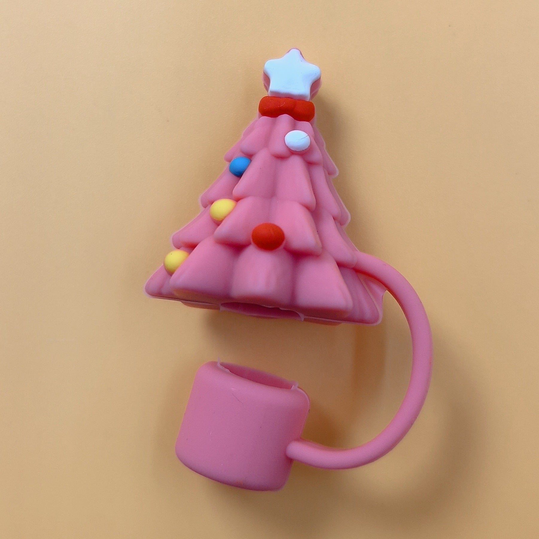 Wholesale 10pcs New Water Cup Accessories Christmas Silicone Straw Cover Dust Stopper